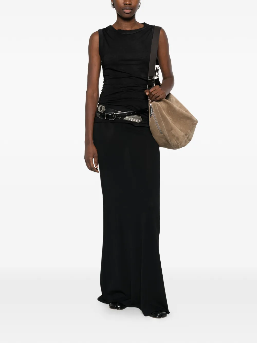  Avant Toi Gathered Top - Black 