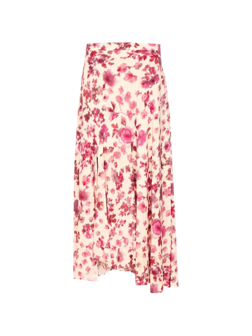 ISABEL MARANT rose print slit midi skirt - Toni neutri