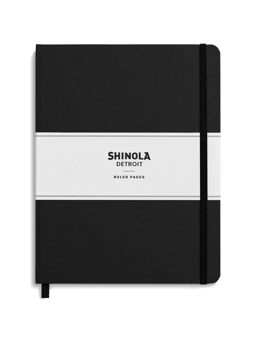  Shinola Large Hard Grid Journal - Black 