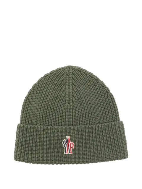 Moncler gorro tejido con parche del logo