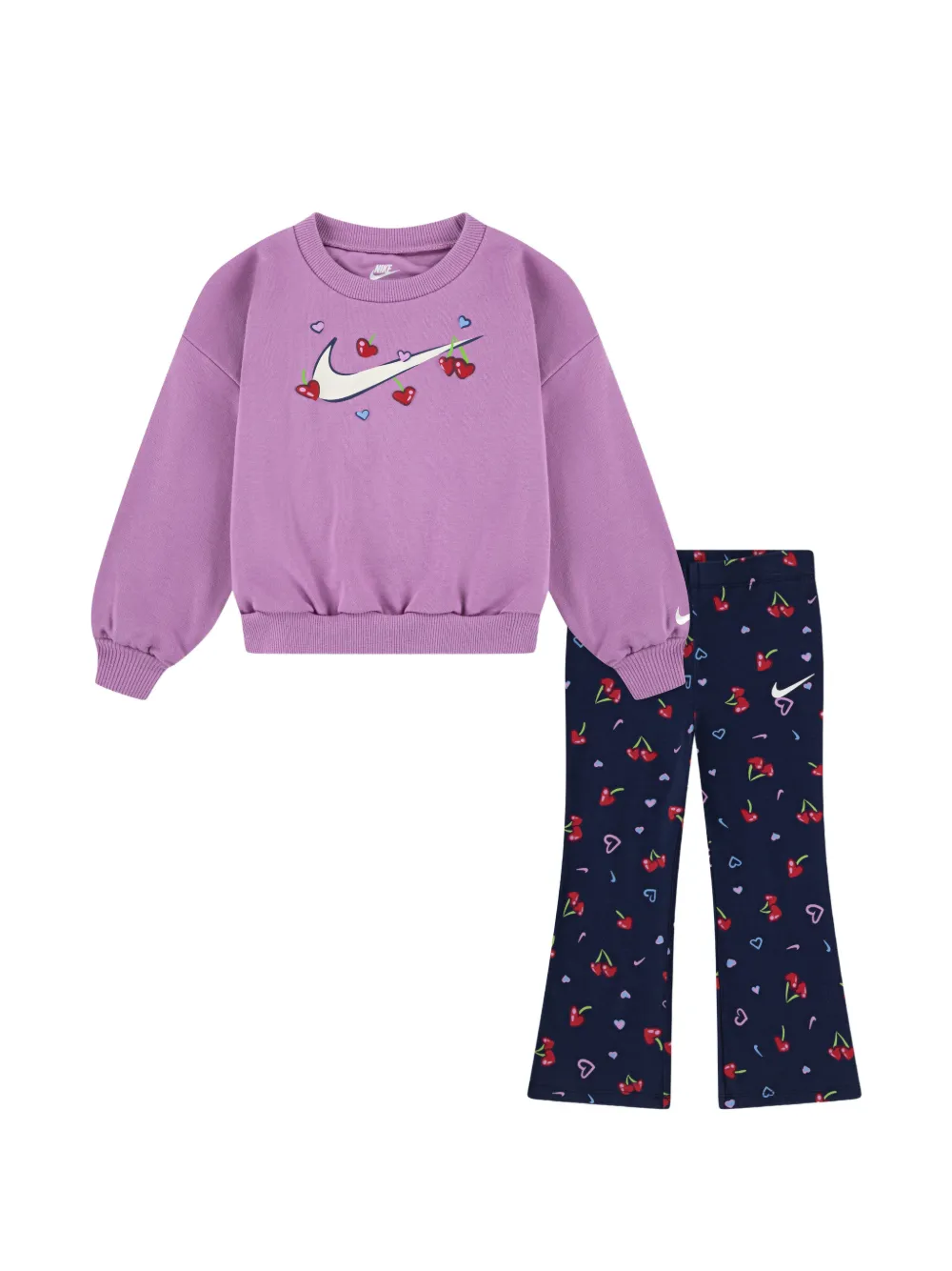 Nike Kids cherry heart trousers set (set of two) - Viola