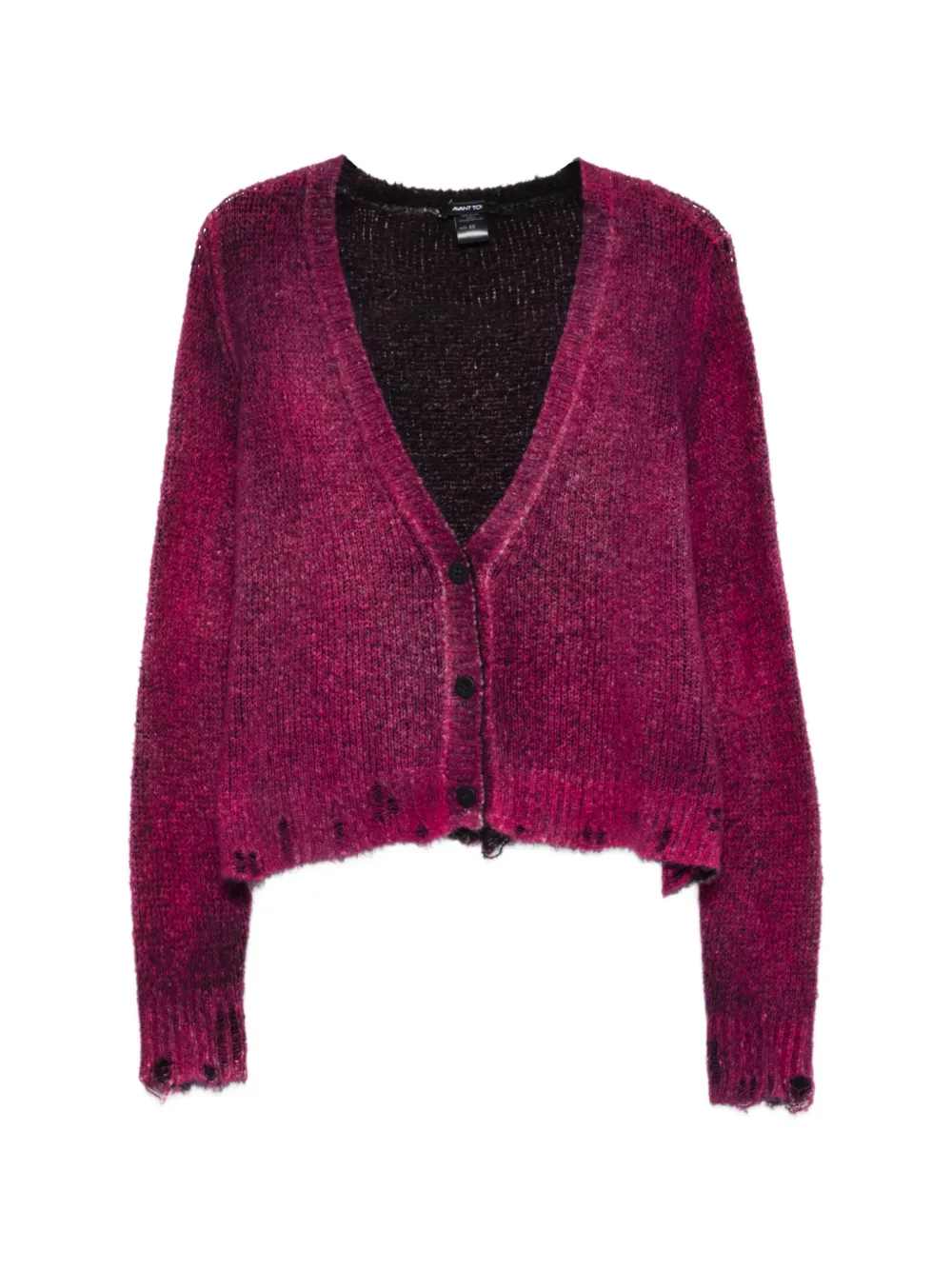 Avant Toi button distressed cardigan - Rosa