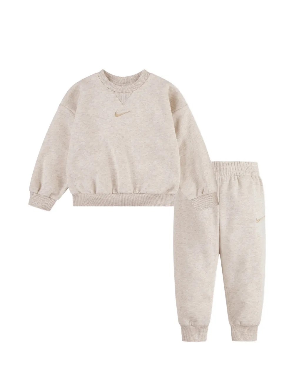 Nike Kids Essential Fleece logo-detail tracksuit set - Toni neutri