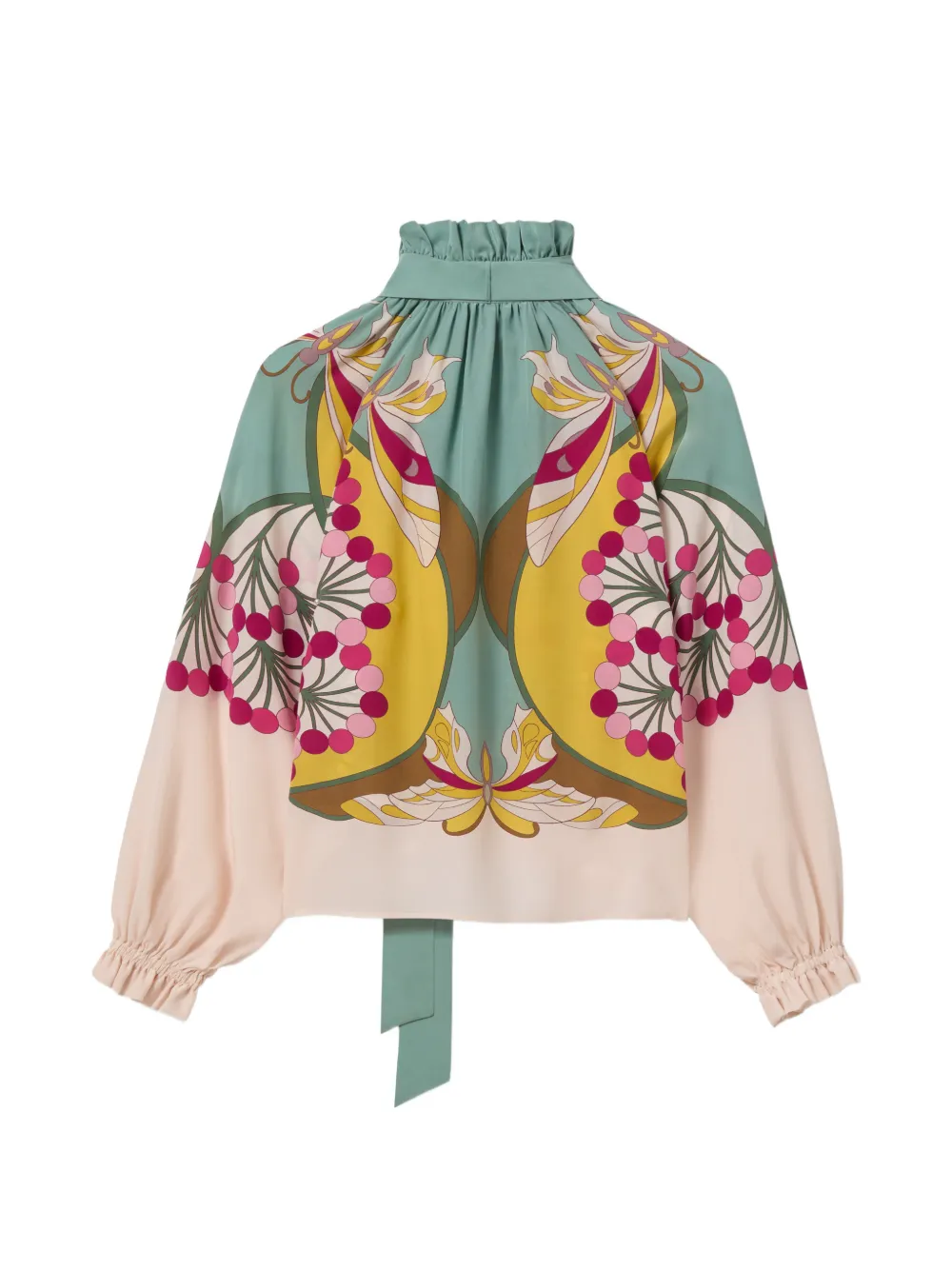 La DoubleJ Cerere blouse met ruches en strik Roze
