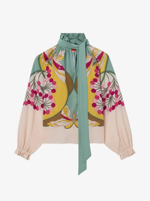 La DoubleJ Cerere ruffled pussy-bow blouse