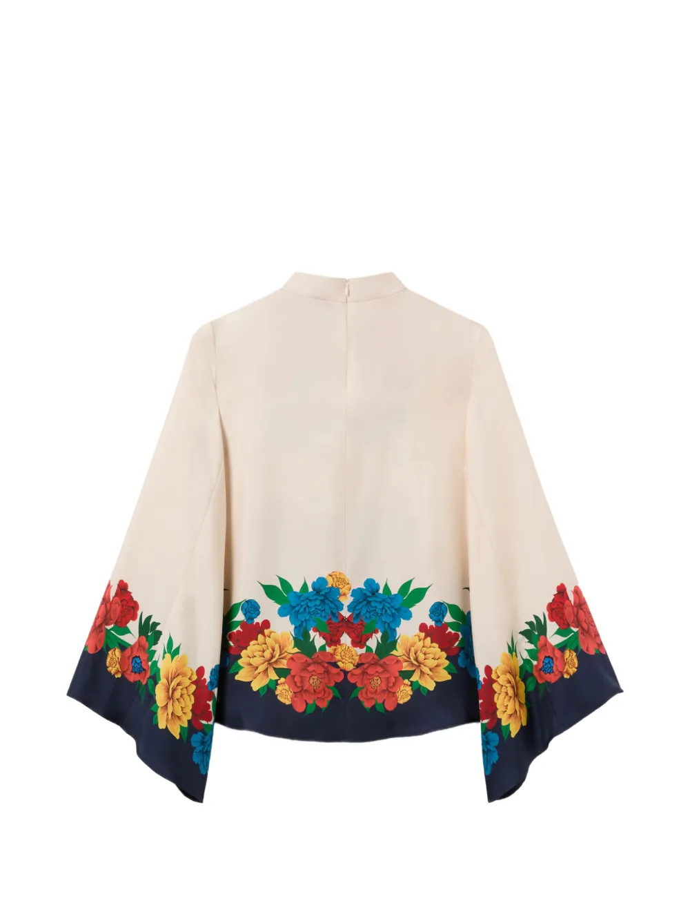 La DoubleJ Shirt met bloemenprint Beige