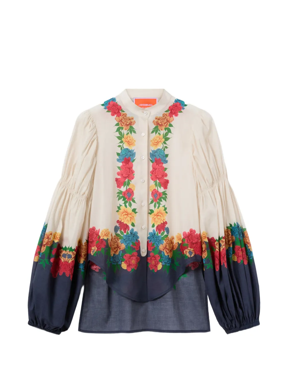 La DoubleJ Blusa a fiori - Toni neutri