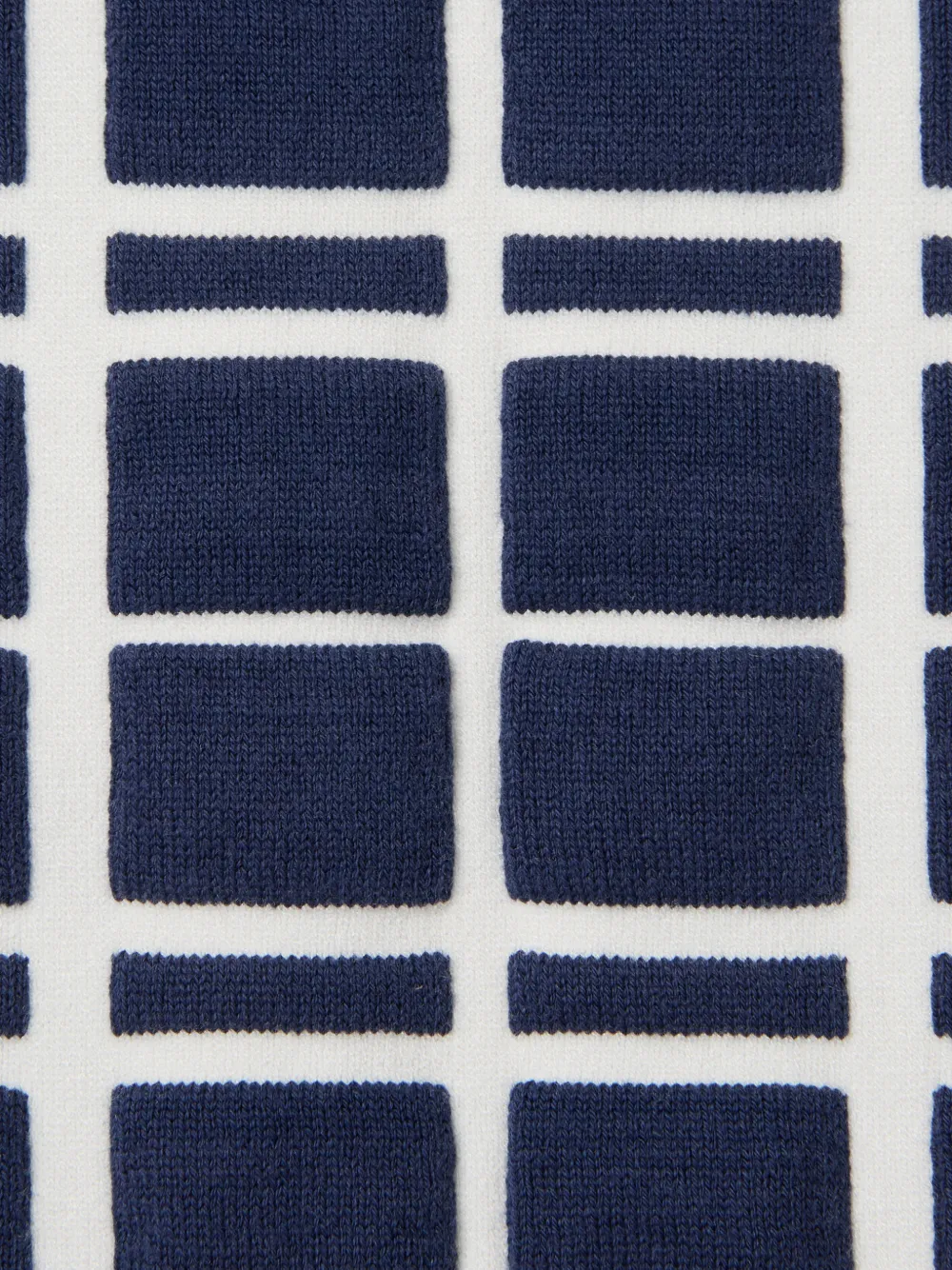La Doublej Tie Front Checked Cardigan In Blue