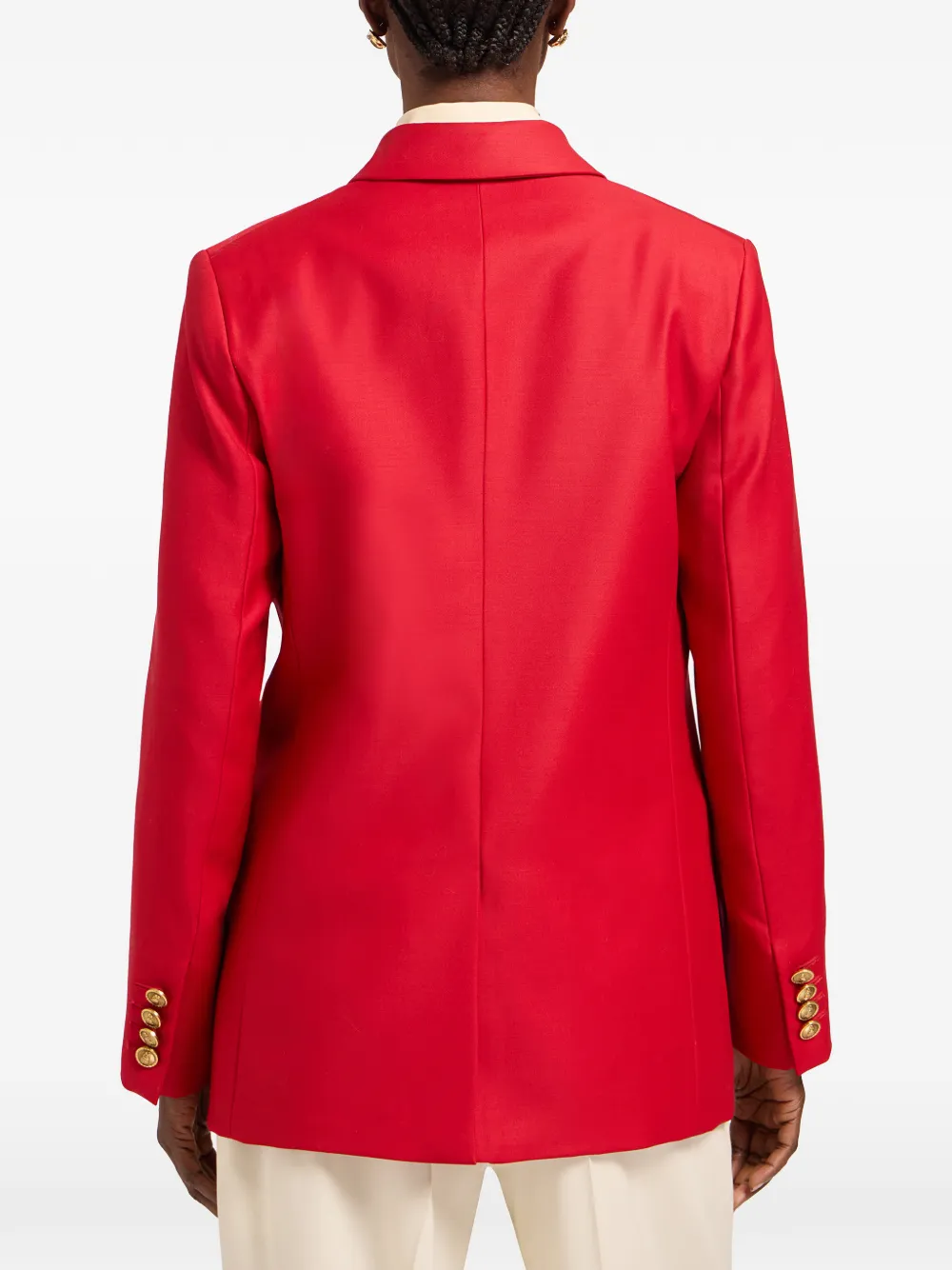 La Doublej Double-breasted Blazer In Red