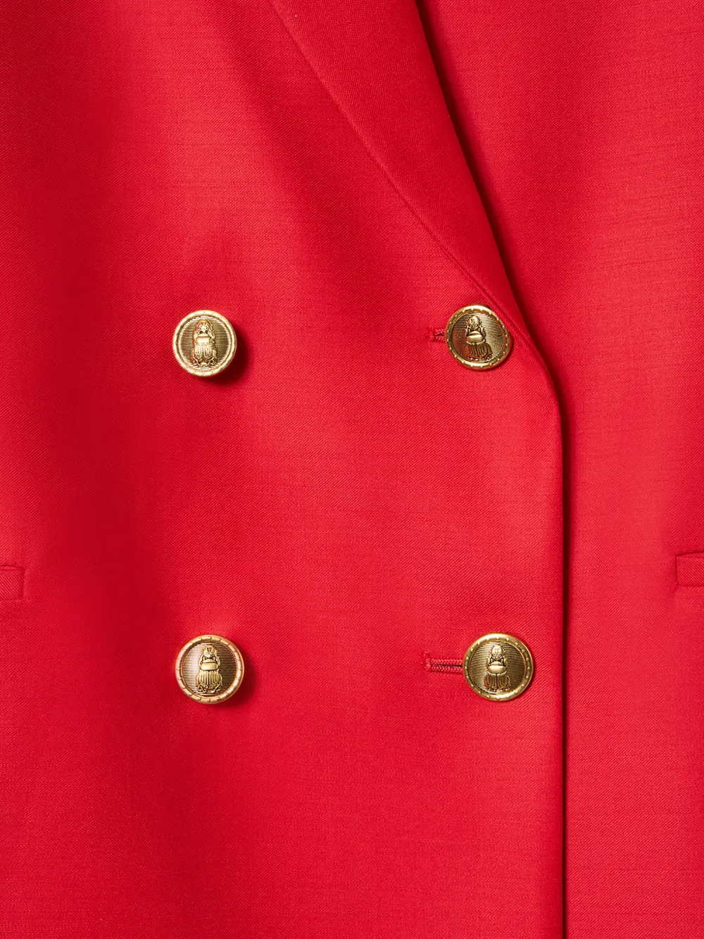 La Doublej Double-breasted Blazer In Red