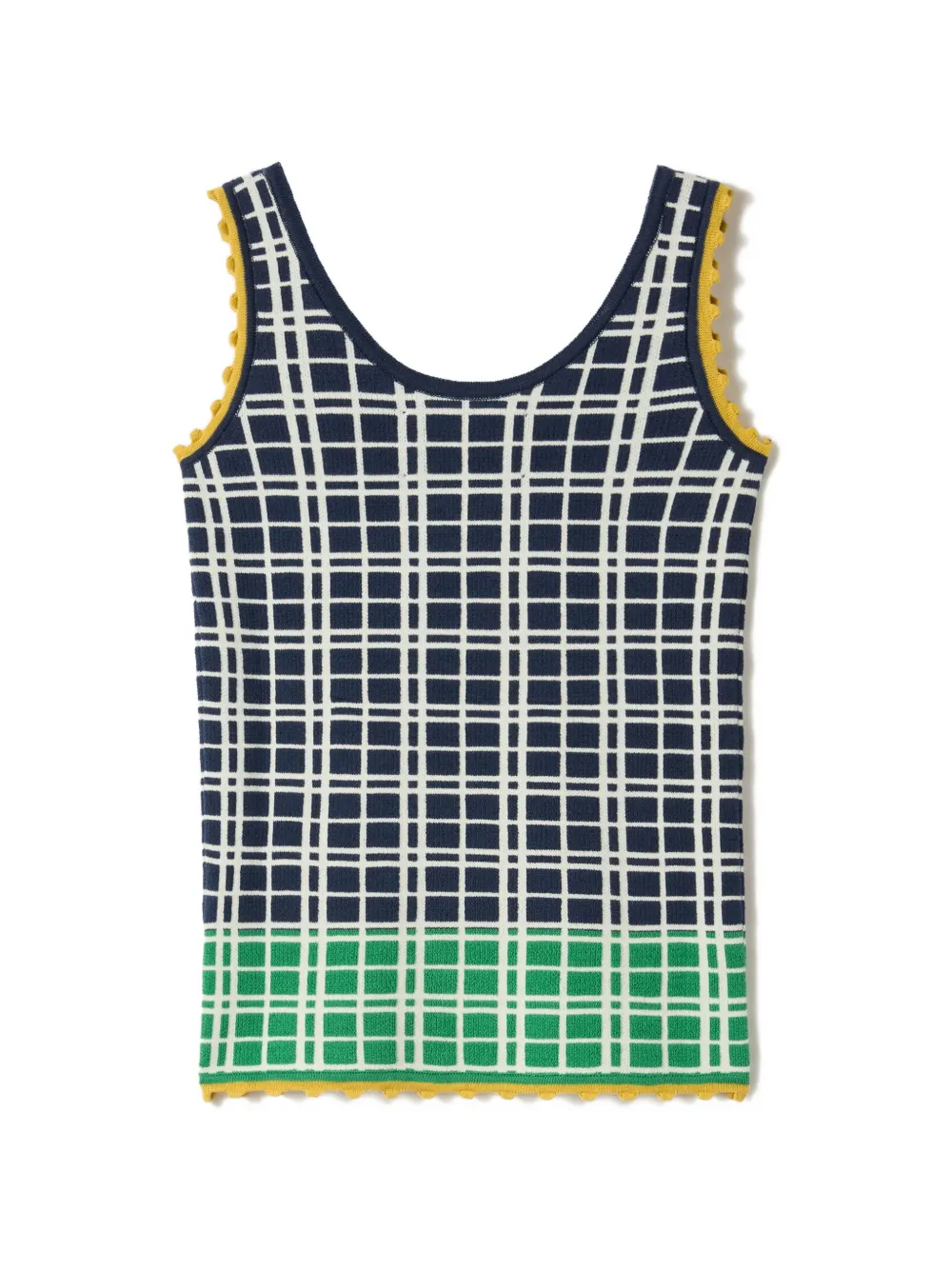 La Doublej Check Ribbed Top In Multi