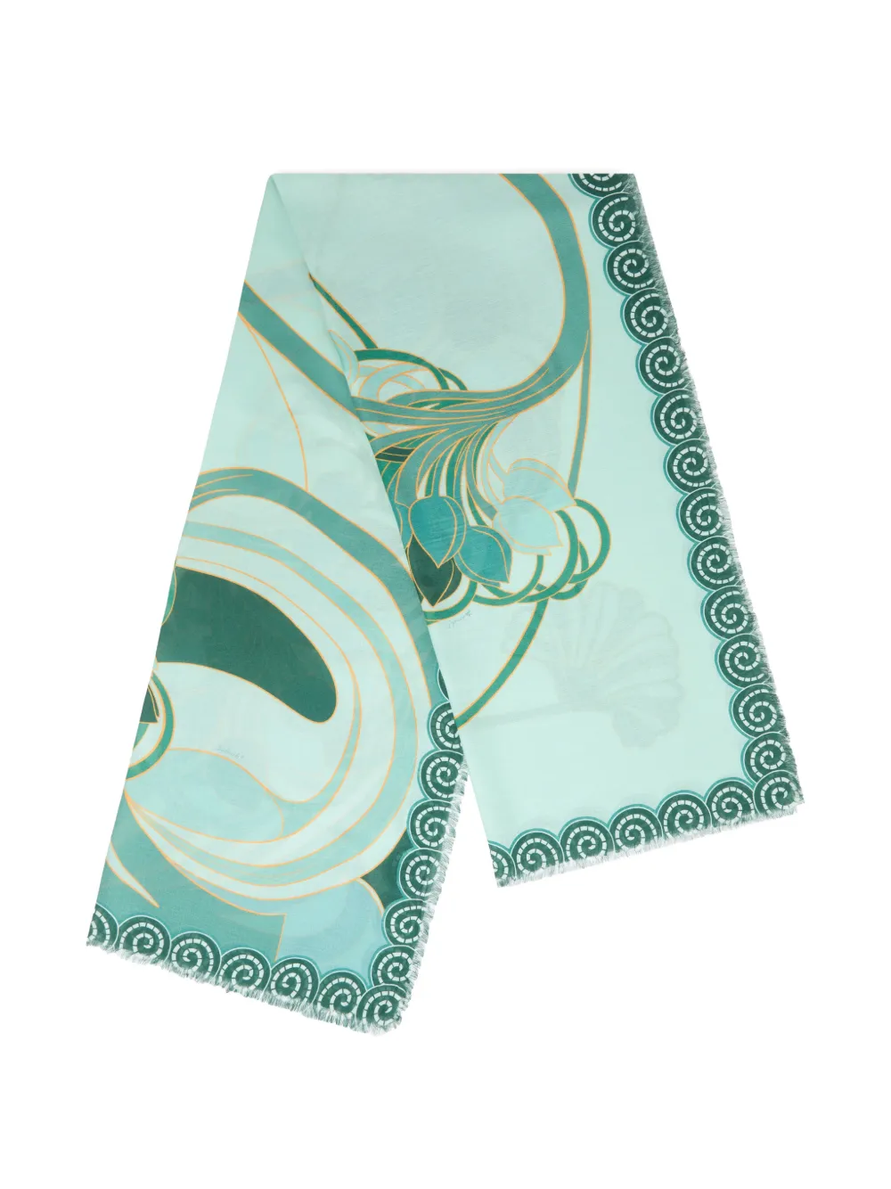 La DoubleJ floral print scarf - Green