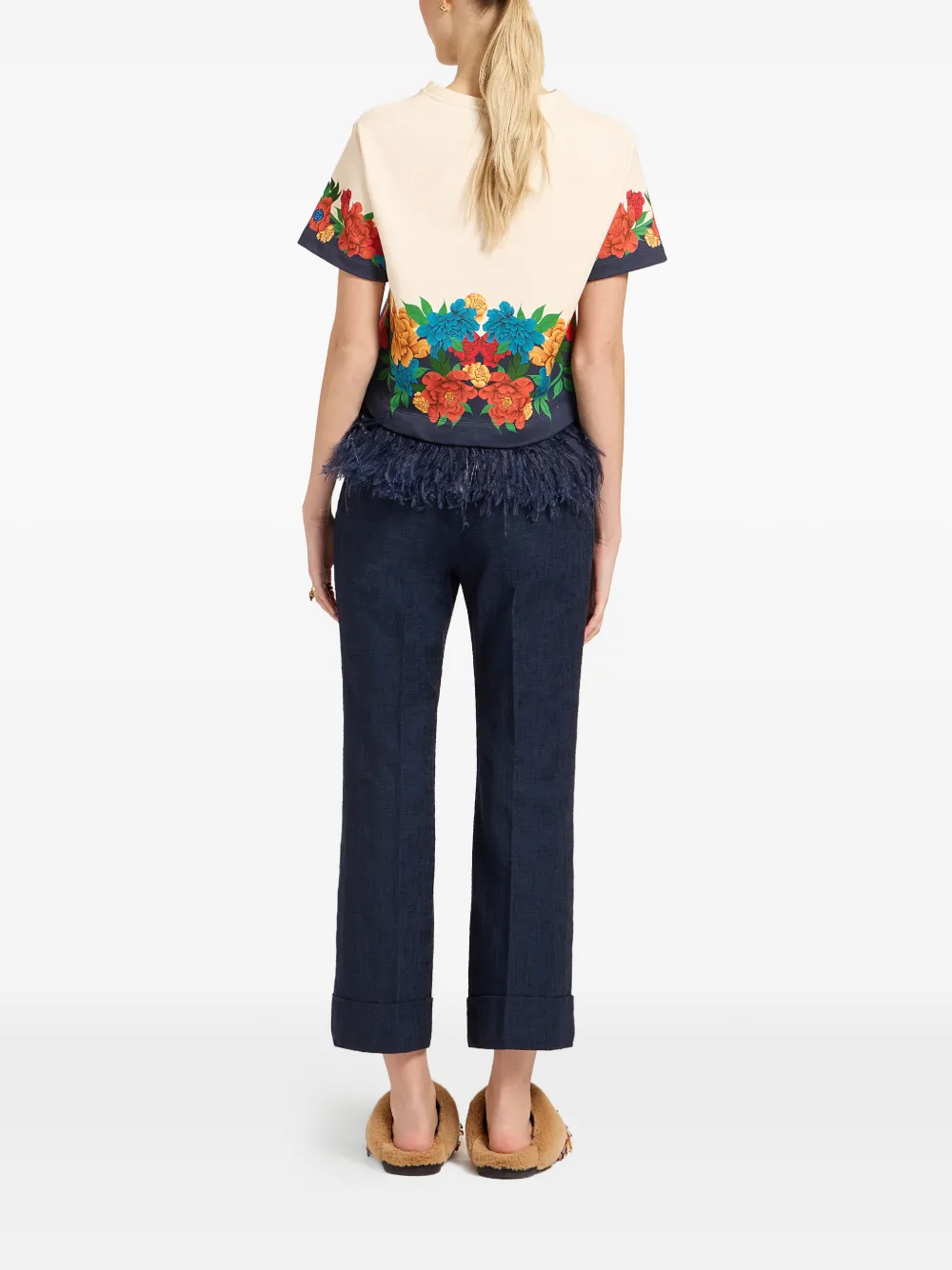 La DoubleJ Broek met cuffs Blauw
