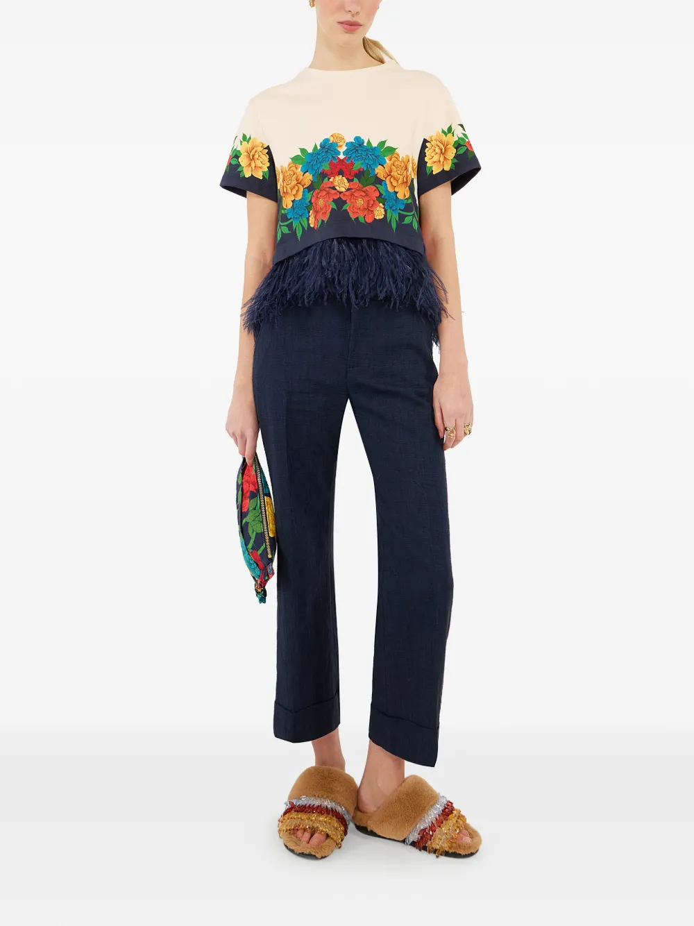 La DoubleJ Broek met cuffs Blauw