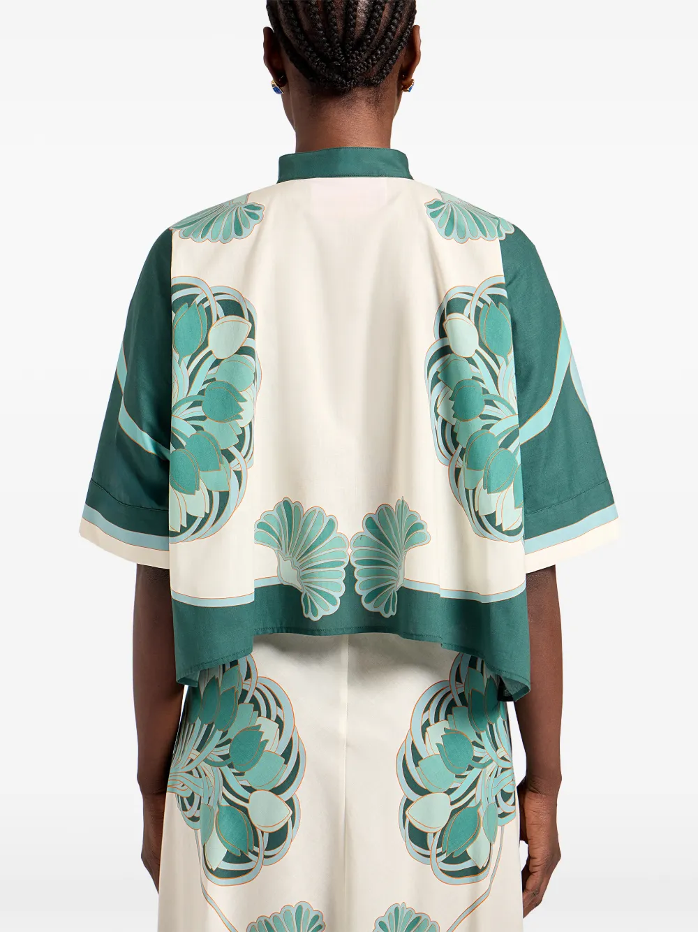 La DoubleJ Foulard mini-blouse Groen