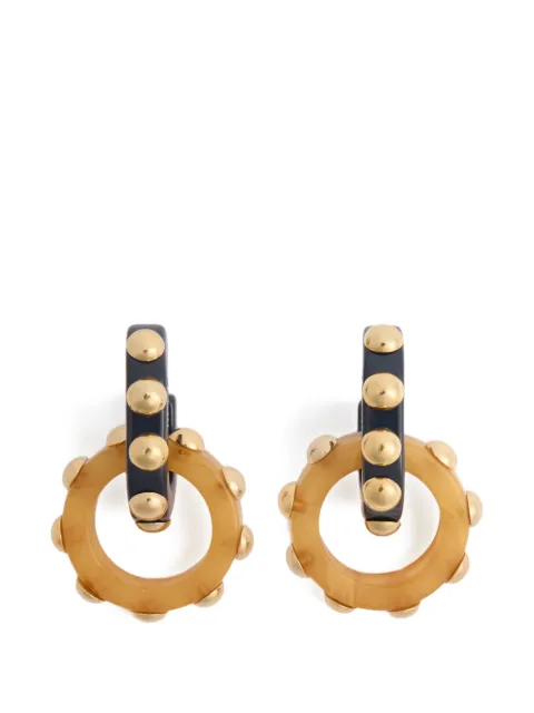 La DoubleJ studded hoop earrings