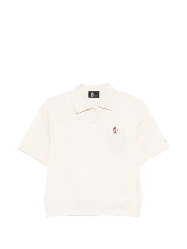 Moncler Grenoble Logo-patch Polo Shirt in Neutrals