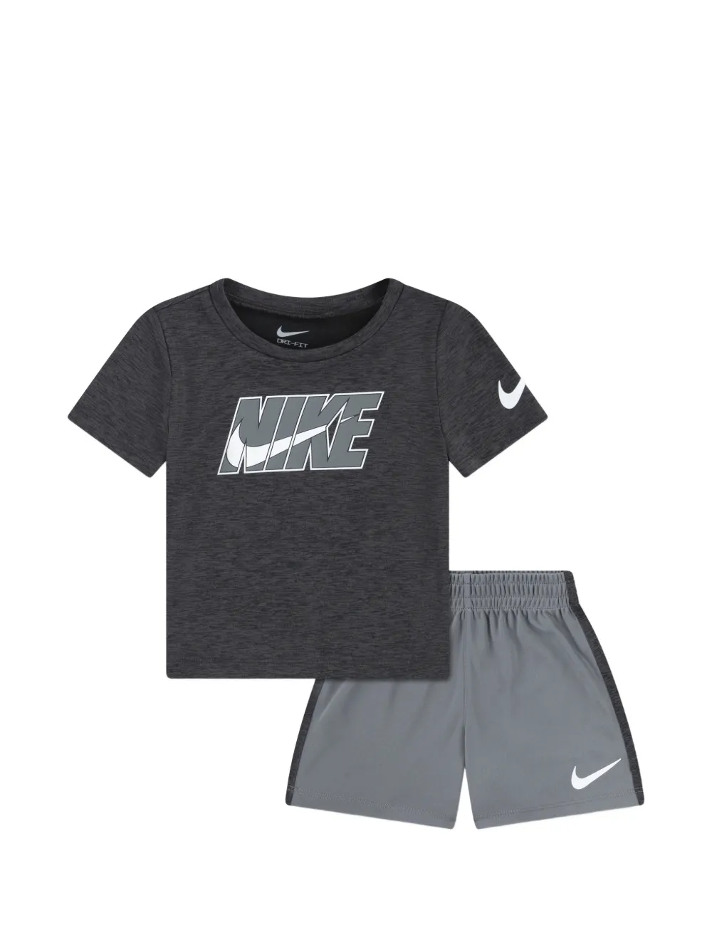Nike Kids logo graphic short set (set of two) - Grigio