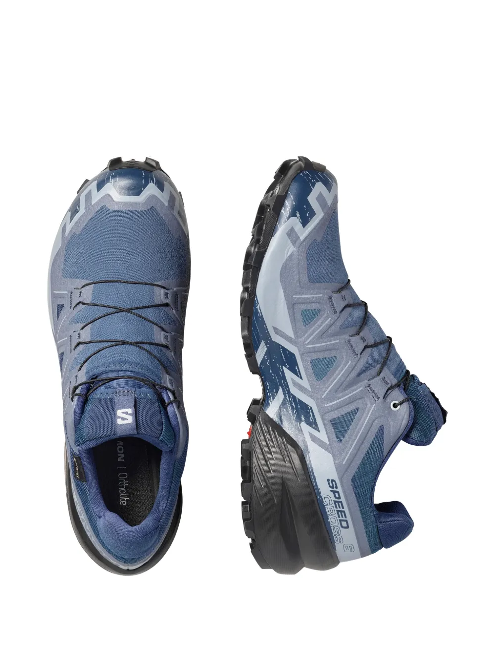 Salomon geometric panel sneakers Blauw
