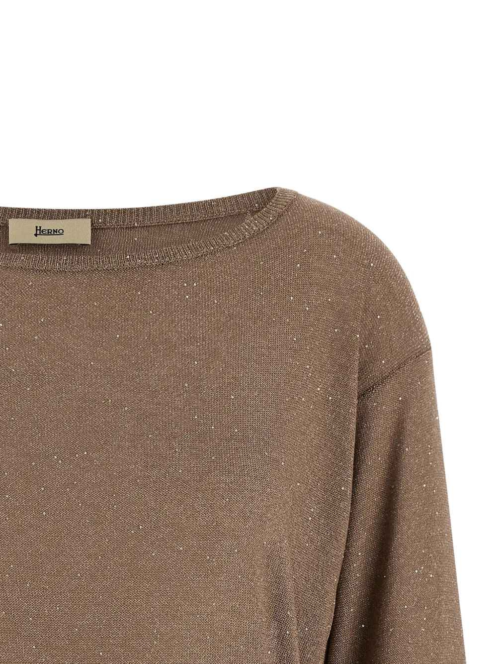  Herno Sequin-appliqué Sweater - Brown 