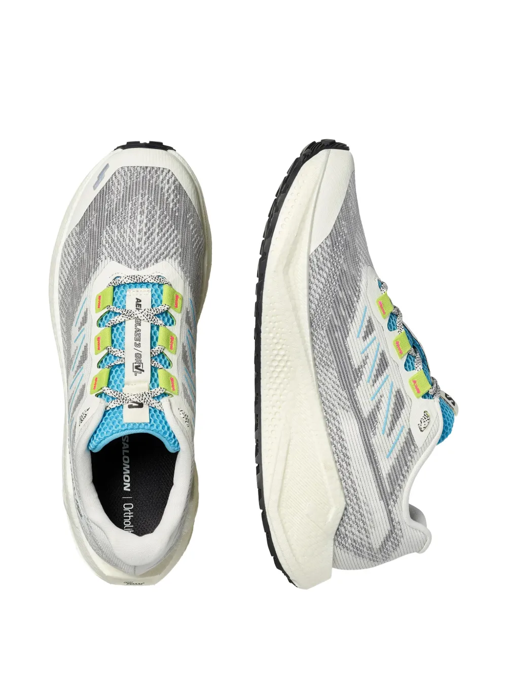 Salomon striped sneakers Beige