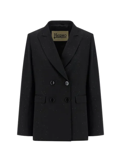 Herno sequin-appliqué double-breasted blazer