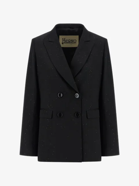 Herno sequin-appliqué double-breasted blazer