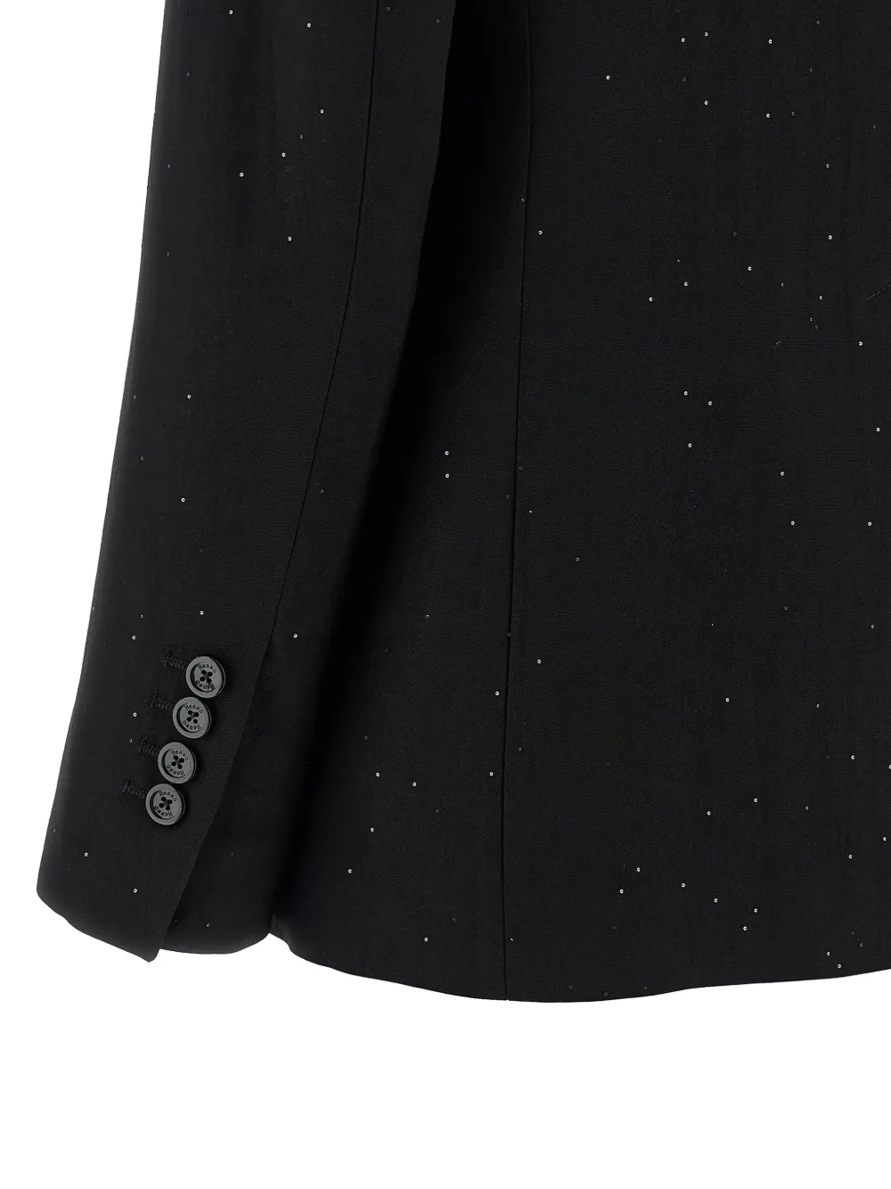 Herno Blazer met dubbele rij knopen en pailletten Zwart