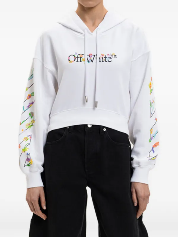 Off-White フローラル ニットパーカー | ホワイト | FARFETCH JP