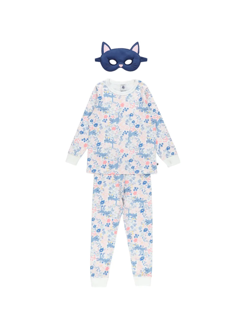 Petit Bateau mask floral-pattern pyjamas (set of three) - Bianco