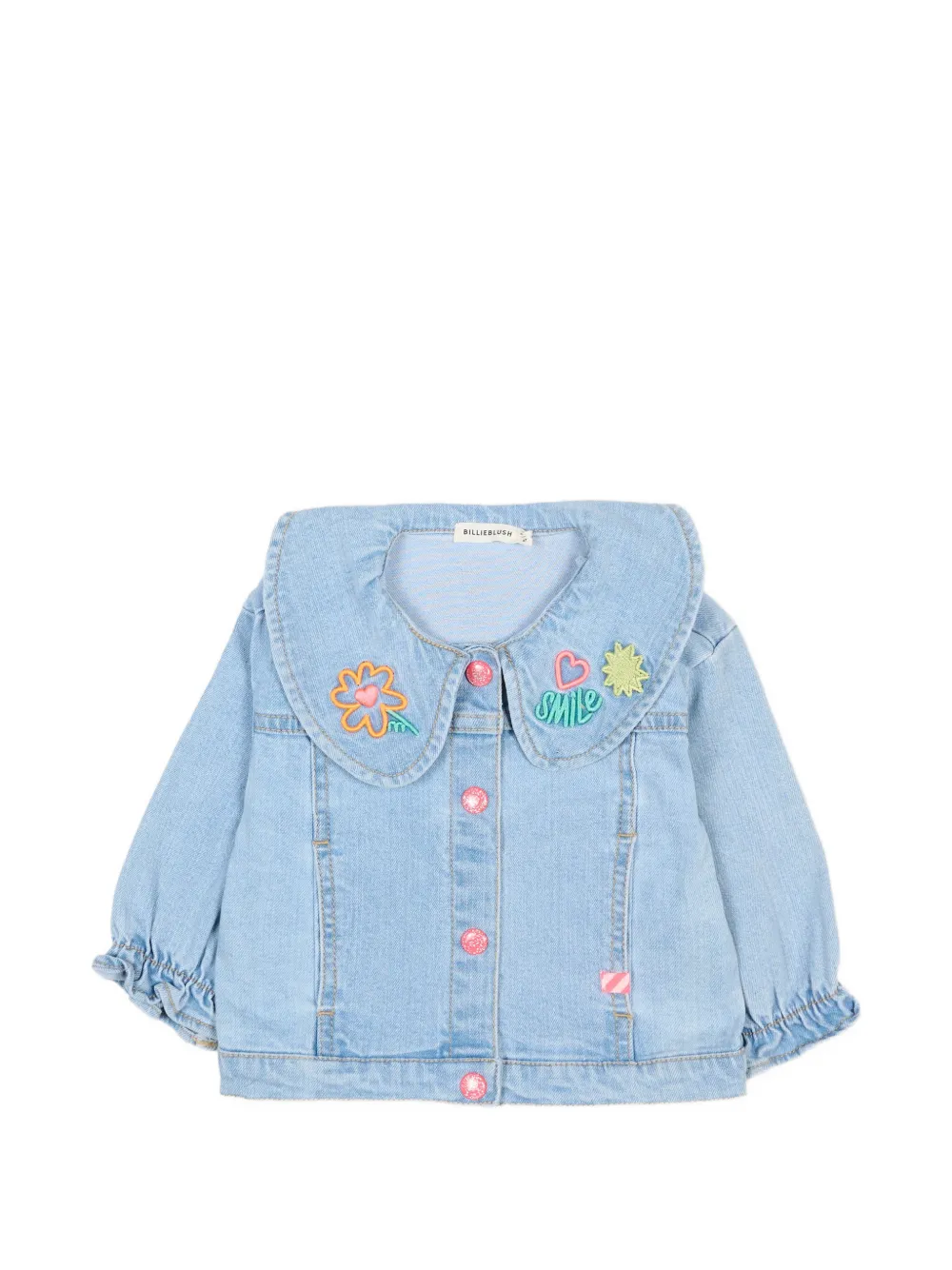 Billieblush appliqued oversized-collar jacket - Blau