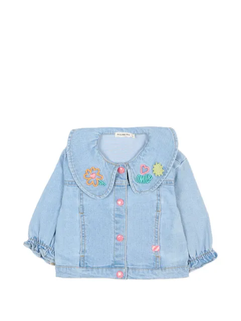 Billieblush appliqued oversized-collar jacket
