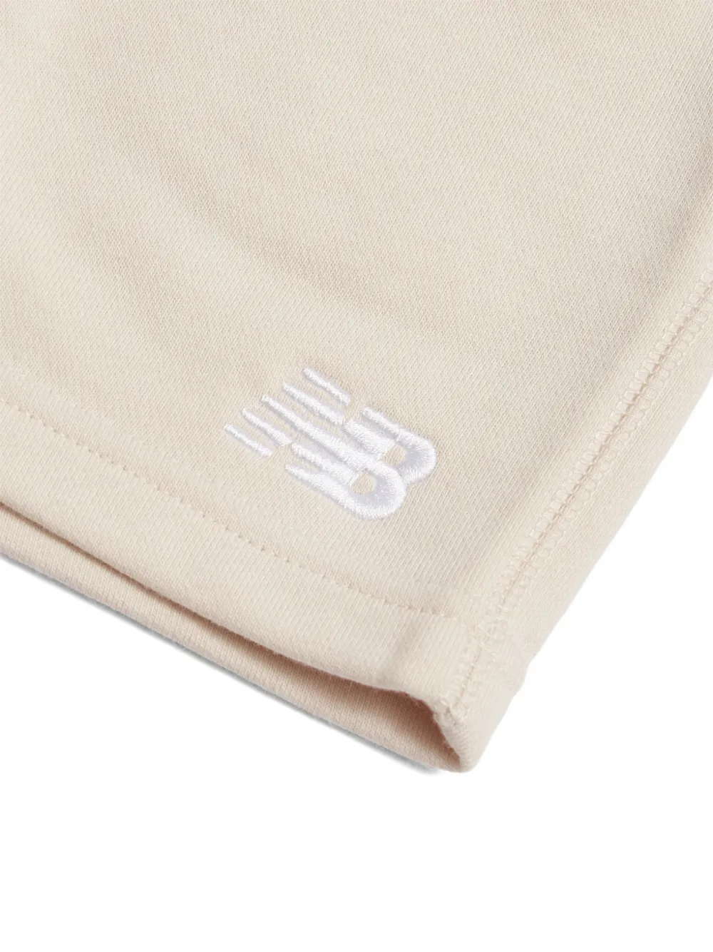  New Balance Kids Logo Embroidered Shorts - Neutrals 