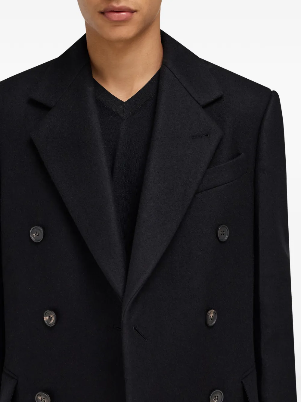 Ferragamo Jas met dubbele rij knopen Zwart