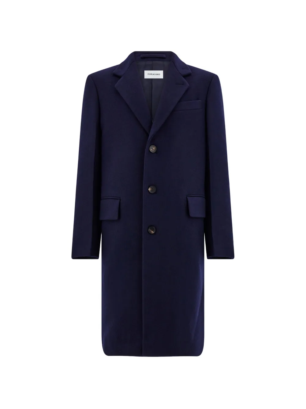 Ferragamo single breasted coat - Blue
