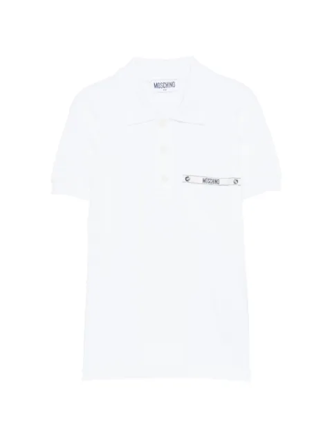 Moschino Kids logo-patch polo shirt