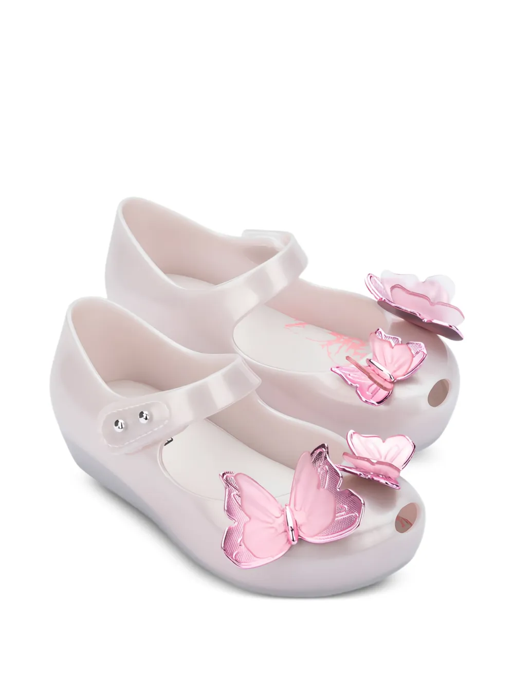 Mini Melissa butterfly appliqué ballerinas - Toni neutri