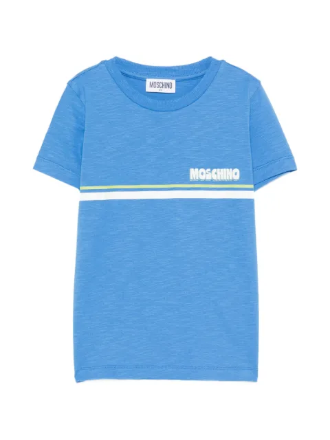 Moschino Kids playera con logo estampado