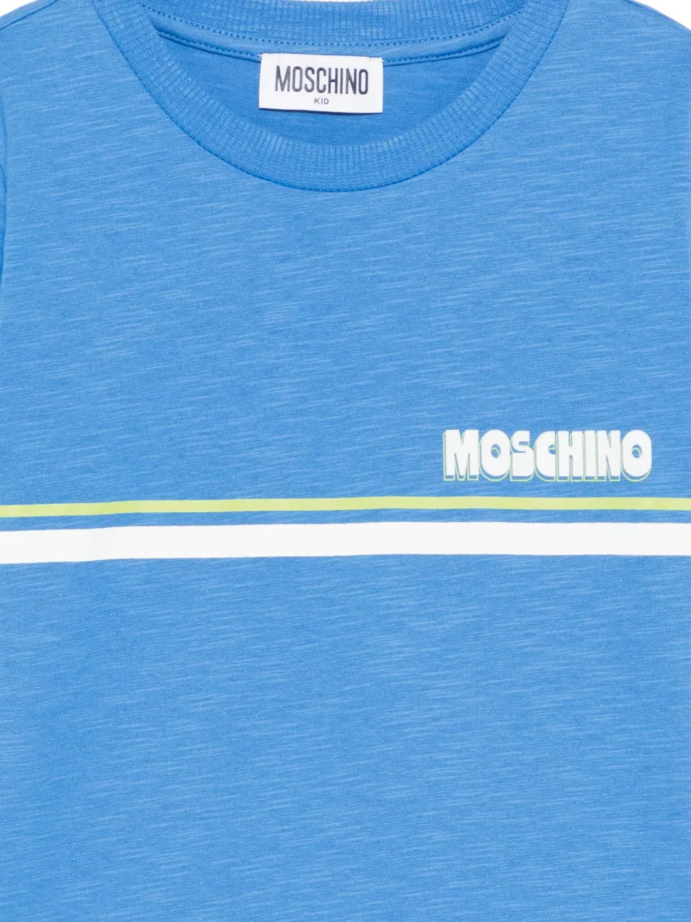 Moschino Kids T-shirt met logoprint Blauw