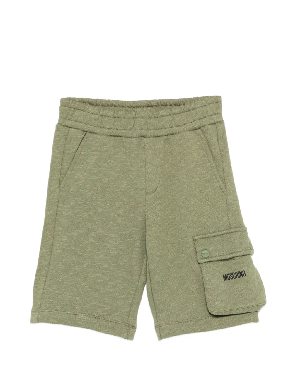 Moschino Kids logo-embroidered cargo shorts - Verde