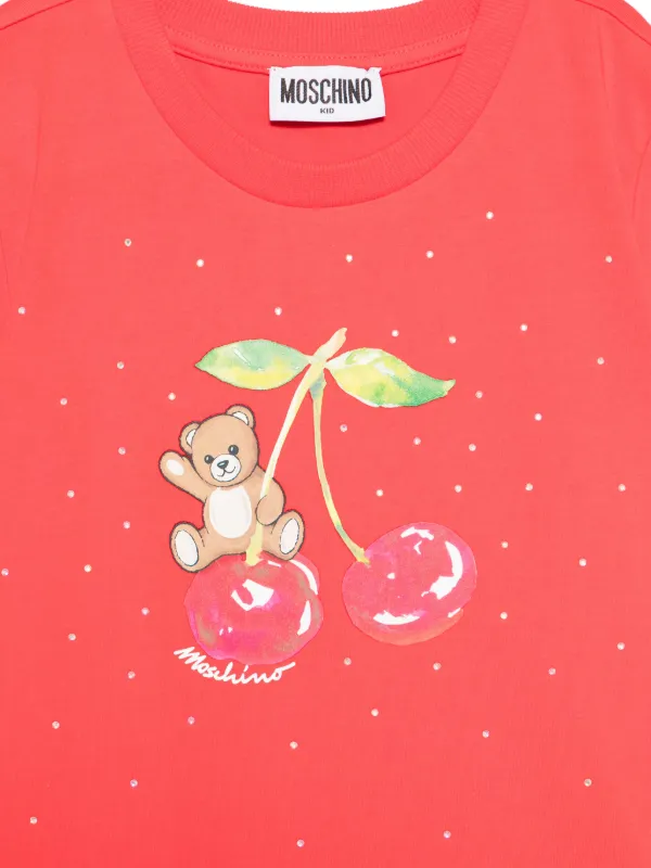 Moschino Kids Cherry Teddy T-shirt | Red | FARFETCH