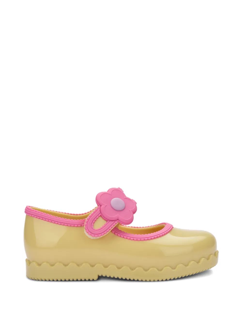 Mini Melissa flower applique ballerinas - Giallo