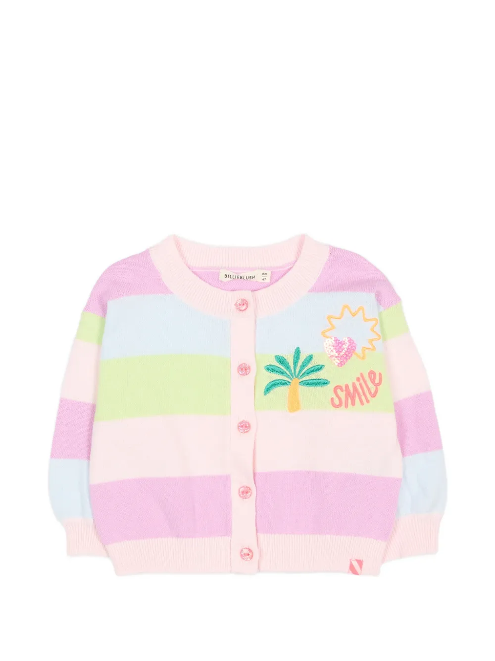 Billieblush striped embellished cardigan - Rosa