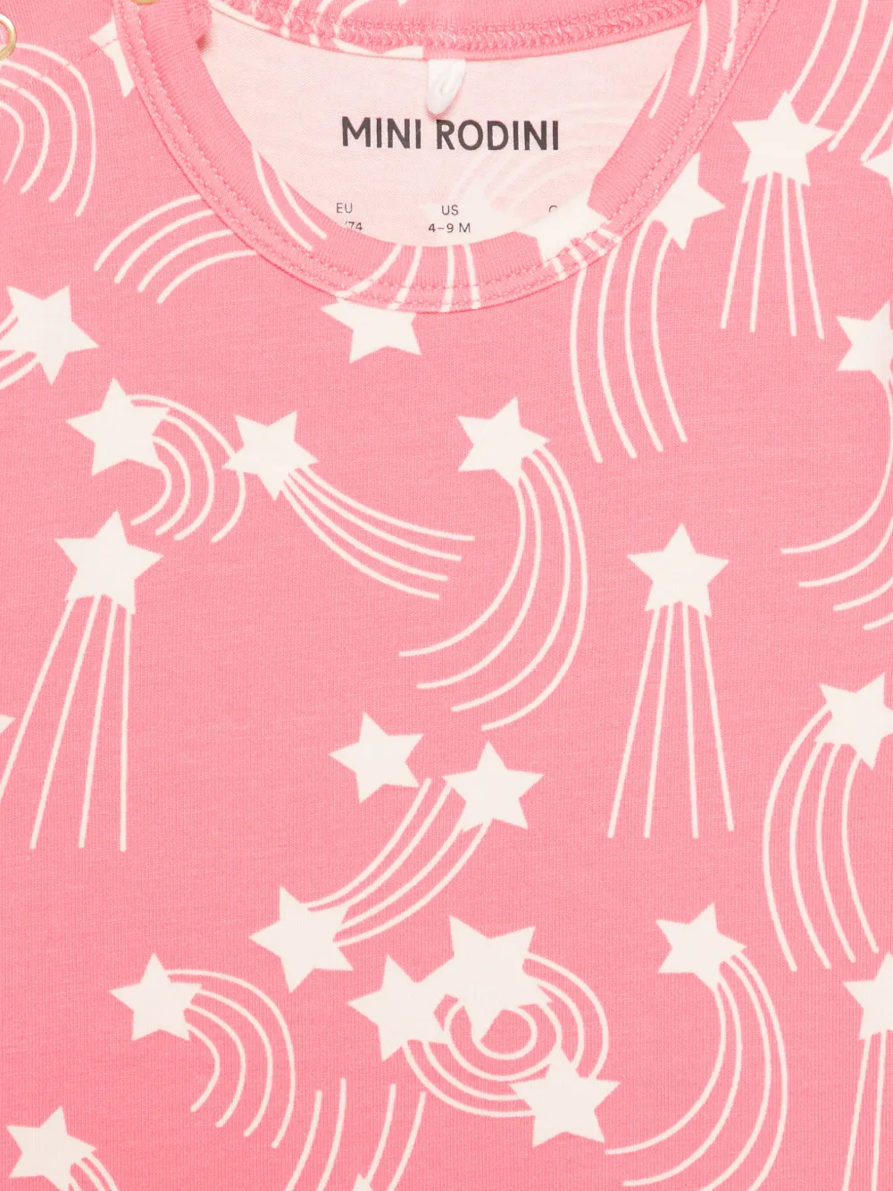  Mini Rodini Body Con Estrella Estampada - Rosa 