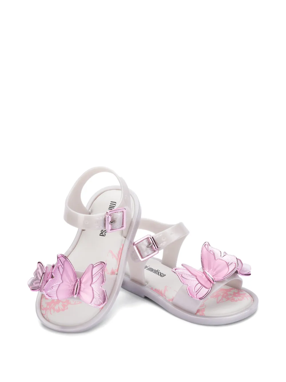 Mini Melissa Sandalen met vlindergesp Wit