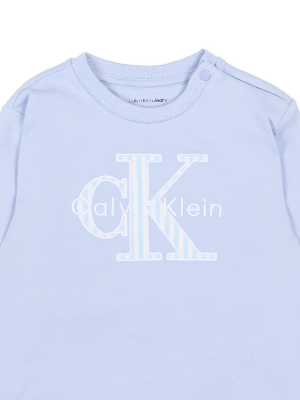  Calvin Klein Kids Logo Crewneck Sweatshirt - Blue 