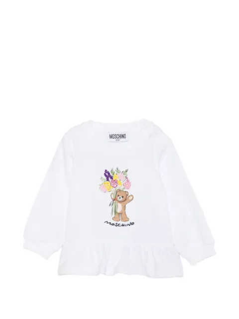 Moschino Kids ruffle teddy-bear top