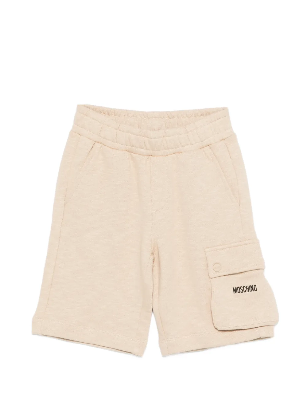 Moschino Kids elastic waist shorts - Toni neutri