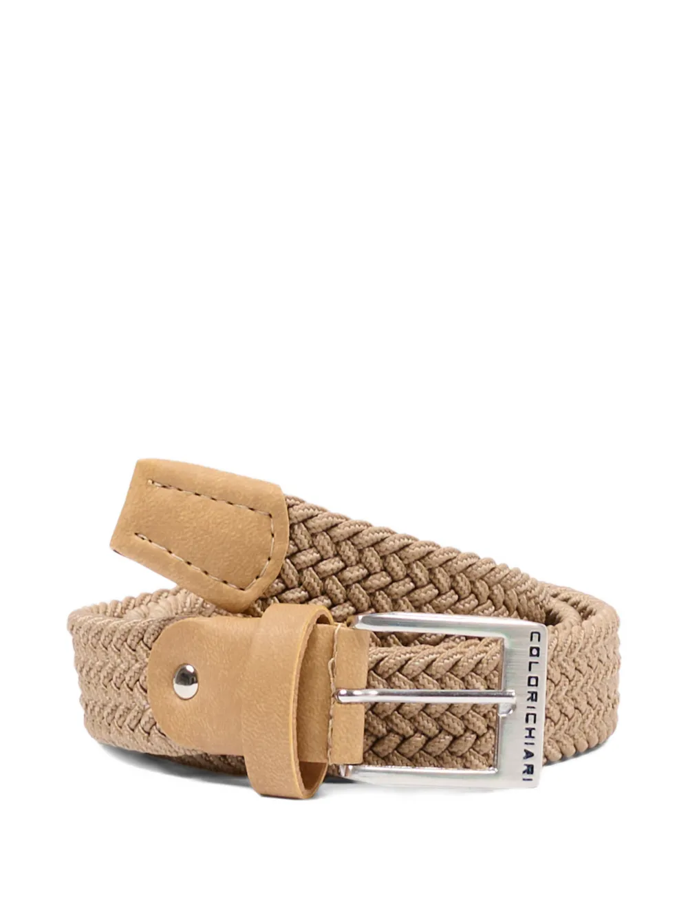 Colorichiari woven square-buckle belt - Toni neutri
