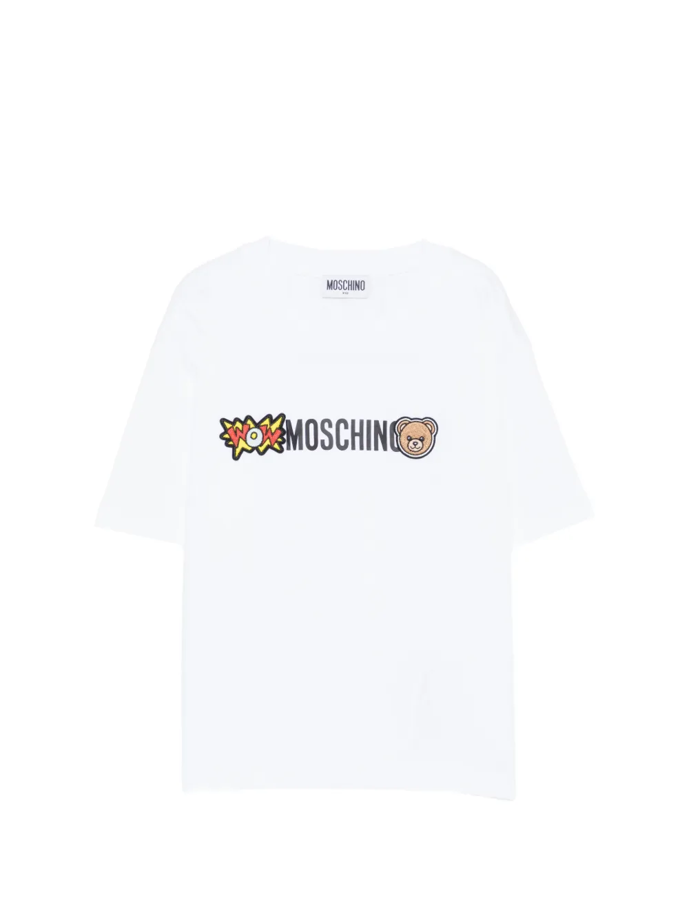 Moschino Kids patch-detail T-shirt - Bianco